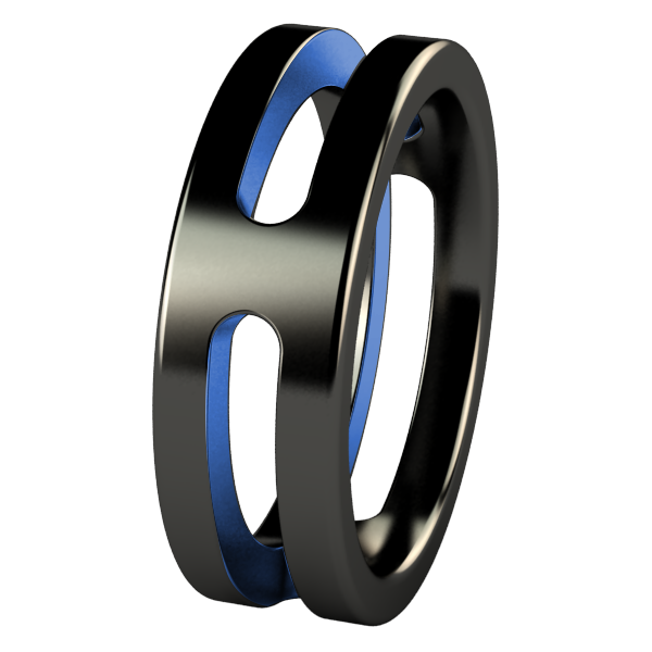 Breeze Flat - Black & Colored-none-Titanium Rings