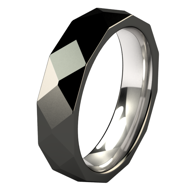 Burlington - Black-none-Titanium Rings
