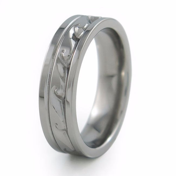 Greek inspired titanium ring the atlantis 