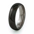 Mens traditional titanium wedding ring black titanium or natural titanium 