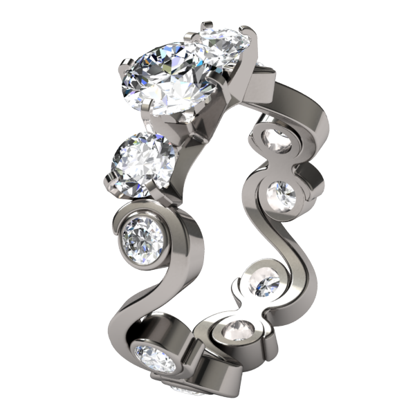 Cecilia Multi Stone Gem-none-Titanium Rings