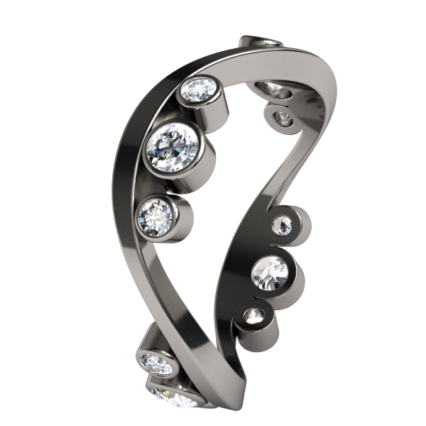 Cosine Diamond Companion-none-Titanium Rings