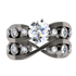 Cosine Multi Stone Gem-none-Titanium Rings