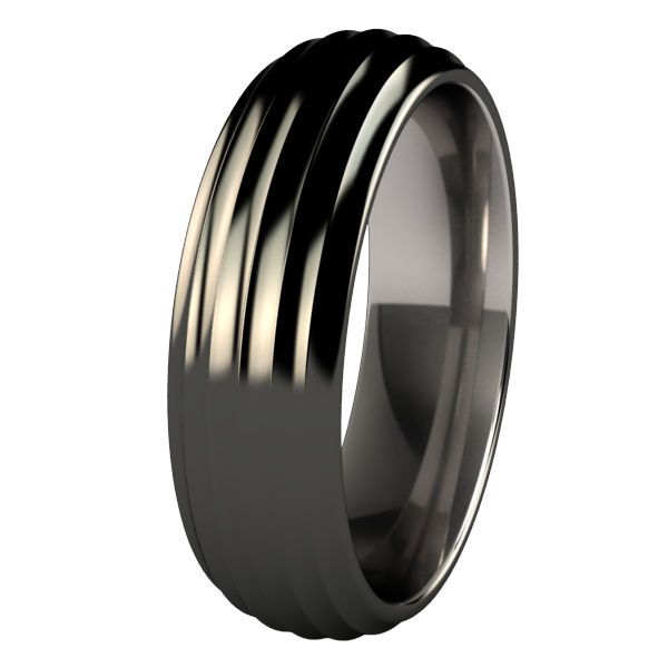 Crescendo Black-none-Titanium Rings