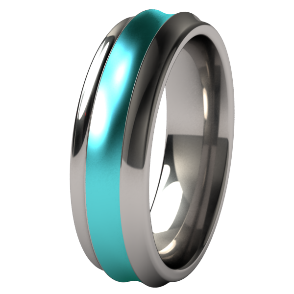 Crest - Colored-none-Titanium Rings