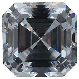 Cubic Zirconia - Asscher cut-none-Titanium Rings