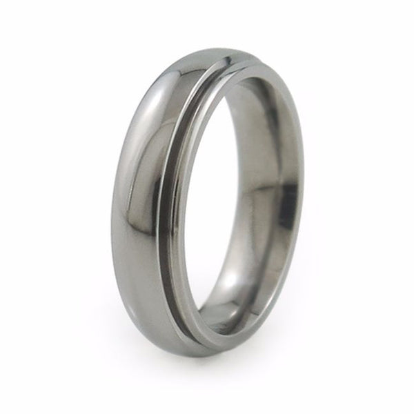 Classic titanium wedding ring or wedding band. Unisex ring, or for men or women.  Comfort fit titanium ring