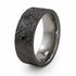 Star of David ring, mens ring, titanium ring, mens black titanium ring