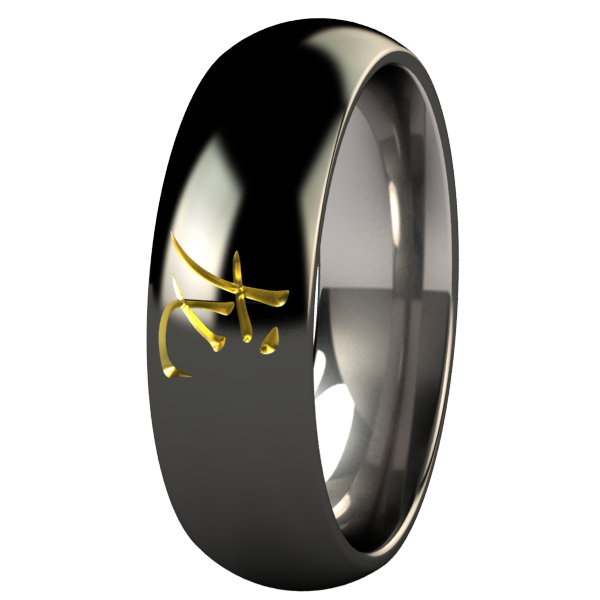 Dragon - Black & Colored-none-Titanium Rings
