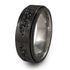 Dragon black titanium fidget spinner ring