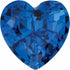 Sapphire Blue (Lab) | Heart-Option-Titanium Rings