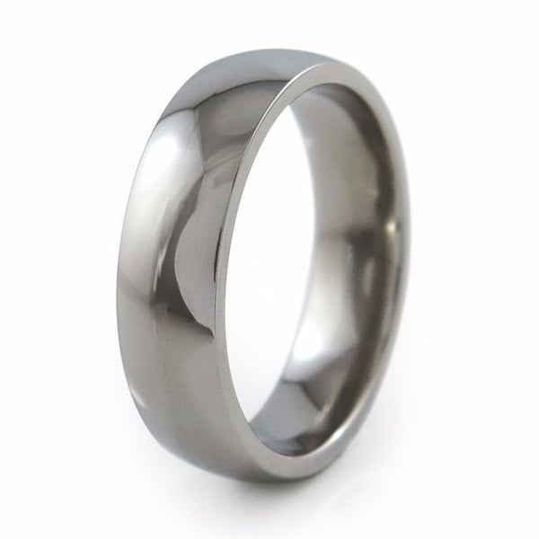 Classic simple titanium ring or wedding band 