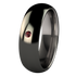 Custom Eclipse - black with 2mm inset red garnet-none-Titanium Rings