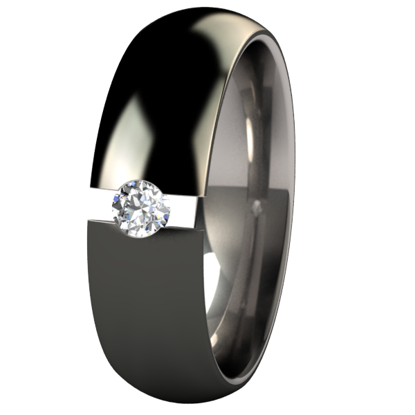 Eclipse Tension Set - Black-none-Titanium Rings