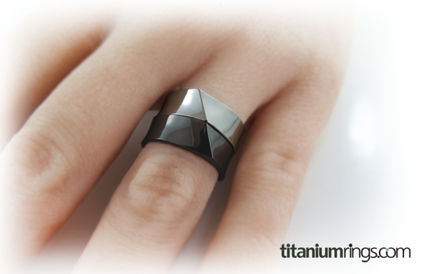 Edge - Black-none-Titanium Rings