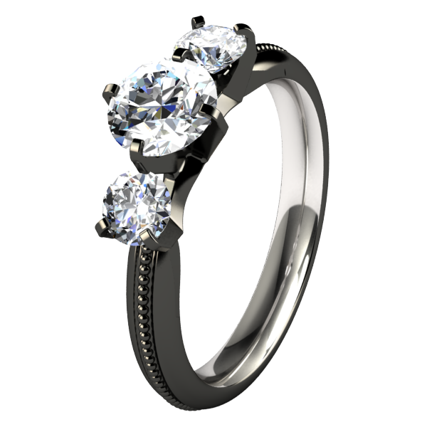 Elizabeth - Black-none-Titanium Rings