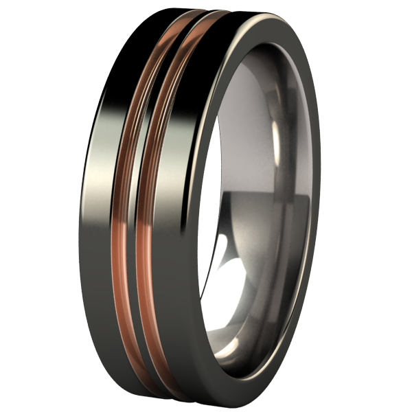 Equinox - Black & Colored-none-Titanium Rings