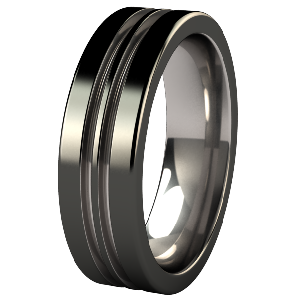 Equinox Black 2Tone-none-Titanium Rings