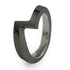 Black Titanium Ring square cut to fit perfectly with the matching etoile engagement ring