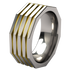 Kompressor Faceted Colored-none-Titanium Rings