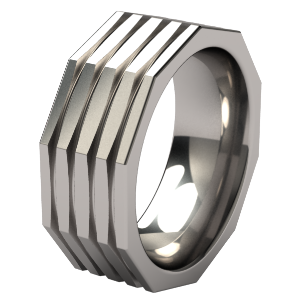 Kompressor Faceted-none-Titanium Rings