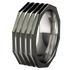 Kompressor Faceted Black 2Tone-none-Titanium Rings