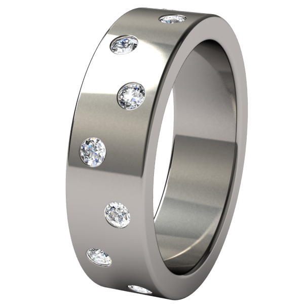 Facia Eternity Inset with 16 Multi Stone Gems-none-Titanium Rings