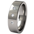 Facia Inset Triple 2mm Gems-none-Titanium Rings