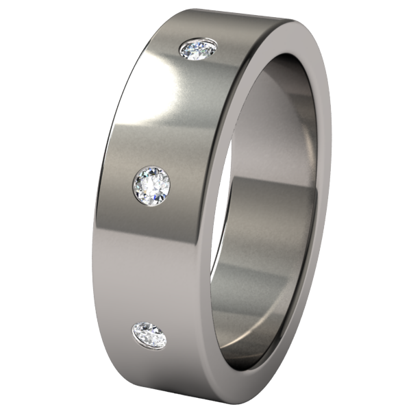 Facia Eternity Inset with 8 Multi Stone Gems-none-Titanium Rings