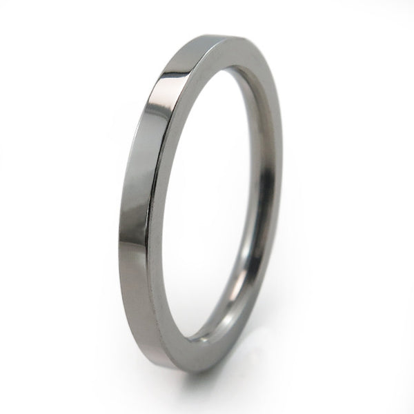 Stackable Titanium Rings in natural titanium or black.  Thin elegant rings you can mix and match for different looks.