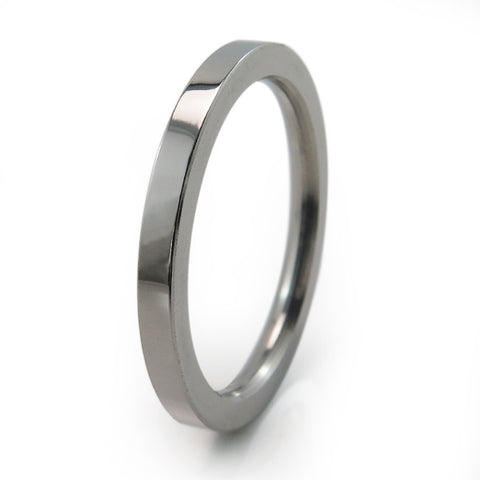 Square Stackable Titanium Rings