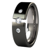 Facia Tension Set with Side Stones - Black-none-Titanium Rings