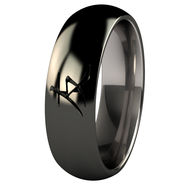 Friend Black-none-Titanium Rings