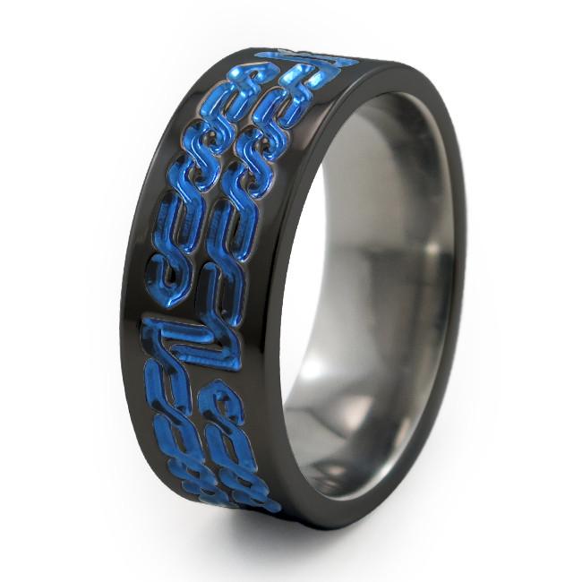 Mens Black Wedding Band Stainless Steel Cubic Zirconia Modern Ring Sizes 9-13 | UK Mens Black Wedding Band Stainless Steel Cubic Zirconia Modern Ring Sizes 9-13 | UK