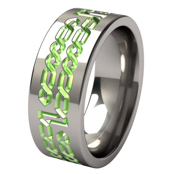 Galahad - Colored-none-Titanium Rings
