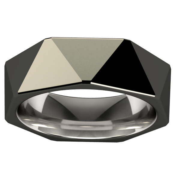 Glacier - Black-none-Titanium Rings