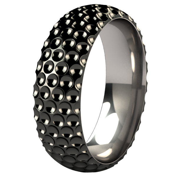 Golfer - Black-none-Titanium Rings