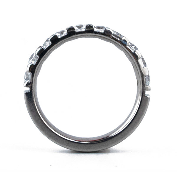 Half Eternity Titanium Ring-Ring - Template 17-Titanium Rings