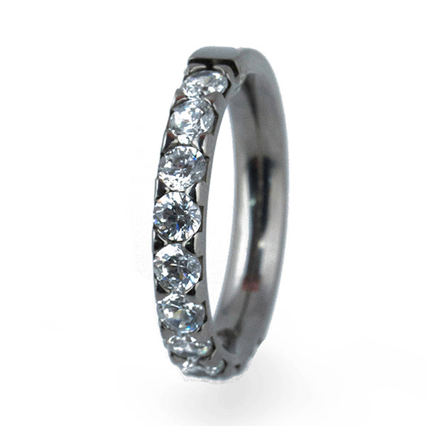 Half Eternity Titanium Ring-Ring - Template 17-Titanium Rings
