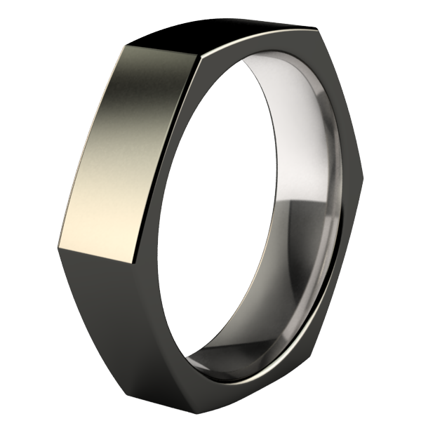 Hexxa Black-none-Titanium Rings