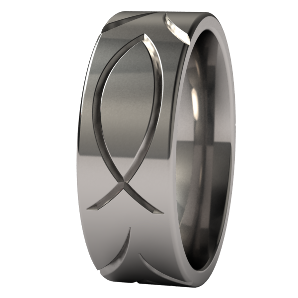 Ichthus-none-Titanium Rings