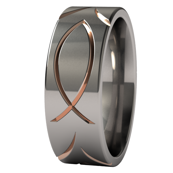 Ichthus - Colored-none-Titanium Rings