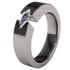 Chakra Solitaire Gem-none-Titanium Rings