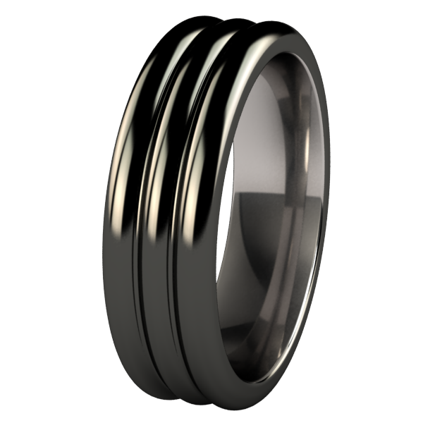 Juggler Black-none-Titanium Rings