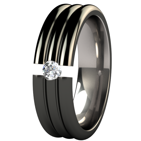 Juggler Black Tension Setting-none-Titanium Rings
