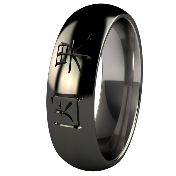 Karma Black-none-Titanium Rings