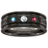 Custom Abyss black - outside engraving-none-Titanium Rings