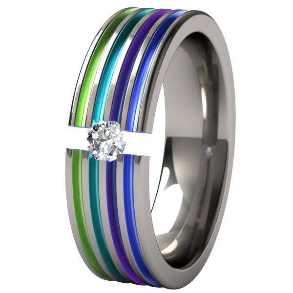 Kompressor Colored Tension Setting-none-Titanium Rings