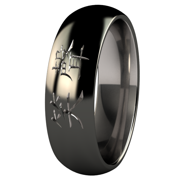 Laughter 2Tone-none-Titanium Rings
