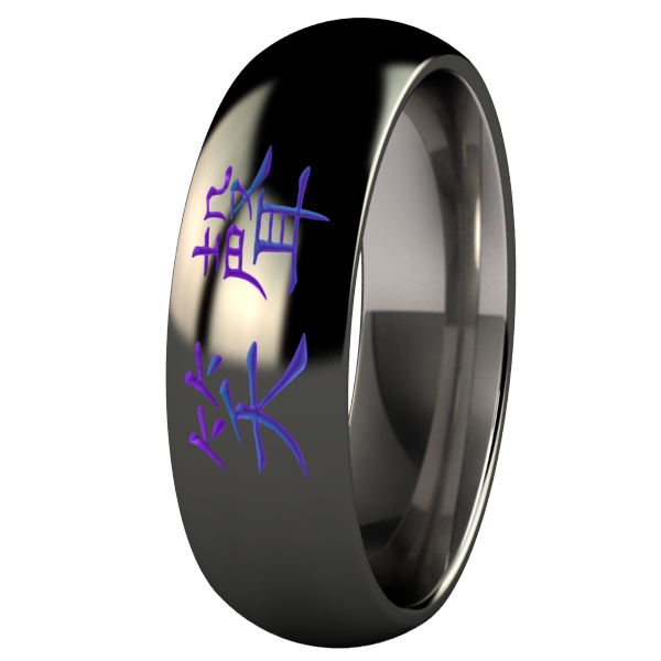 Laughter Black and Colored-none-Titanium Rings